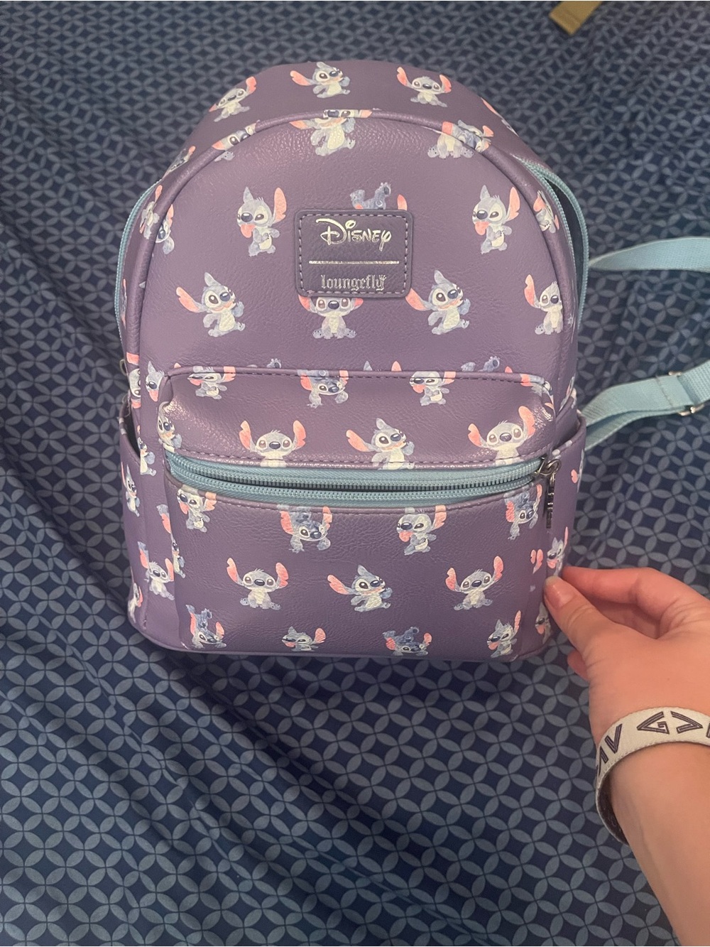 Loungefly Lavender Stitch Mini Backpack